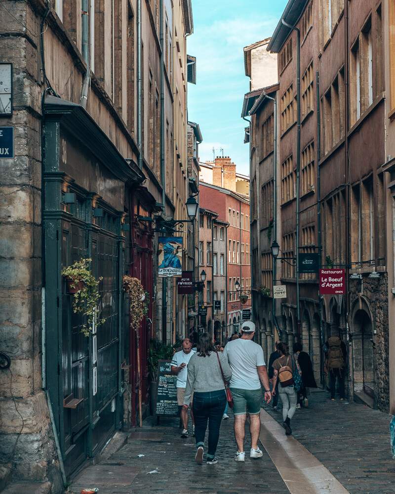 Petites rues de Lyon avec des traboules