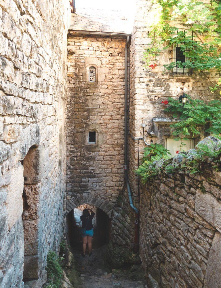Sainte-Enimie little street in town