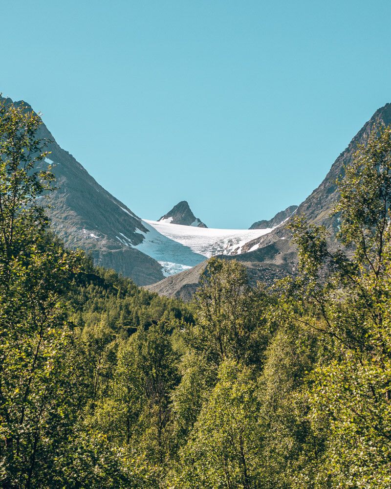 glacier Steindalsbreen in lyngen alps