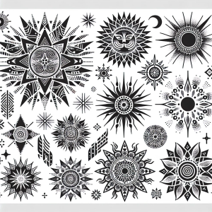 Geometric Sun Tattoo