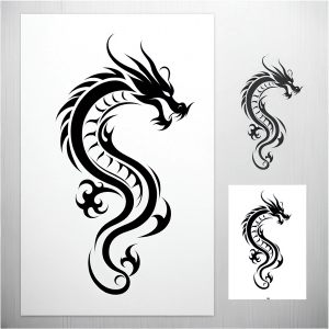 Minimalist Dragon Tattoo