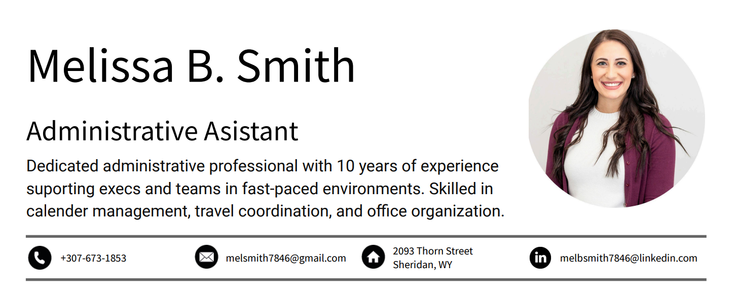 bad resume example with typos