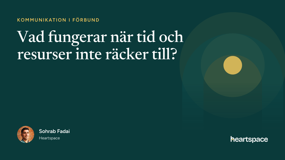 Grafisk bild om vad som fungerar när tid och resurser inte räcker till