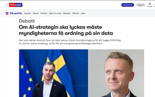 Northern, data governance för offentlig sektor