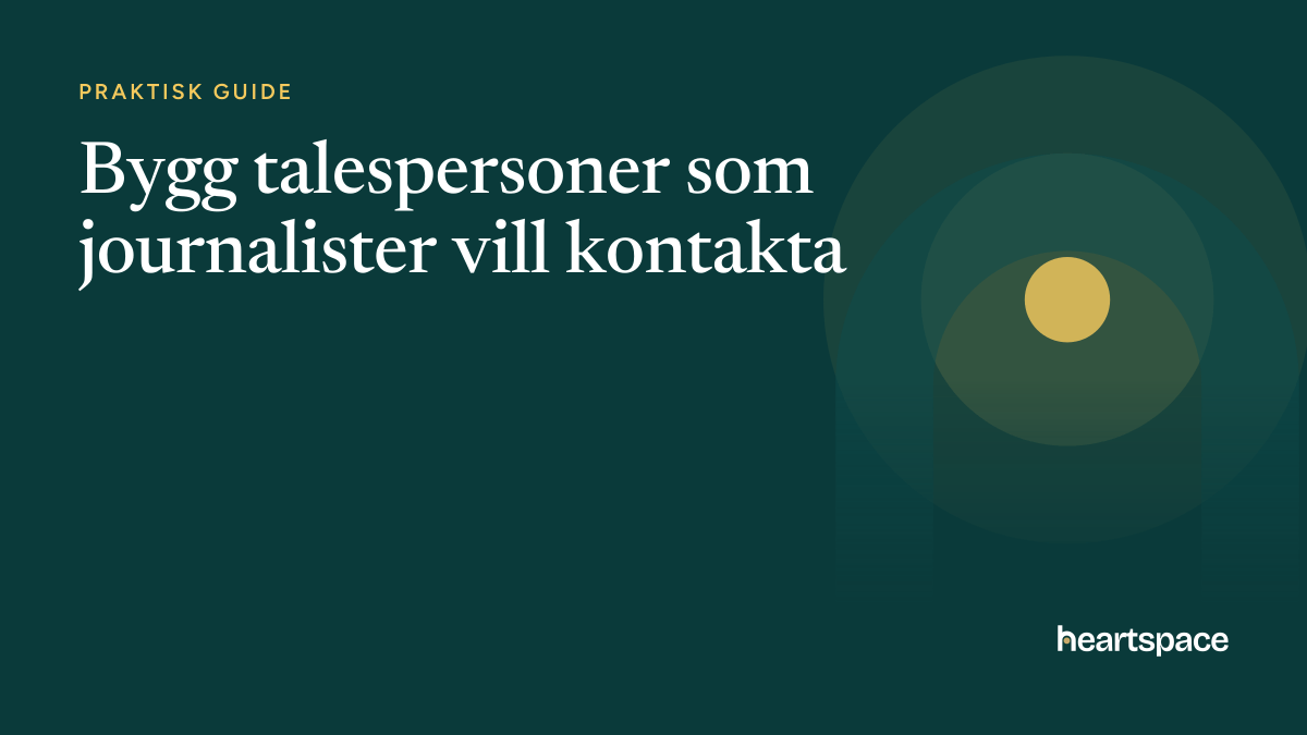 Rubrikbild till Heartspaces guide om talespersoner och expertroller.