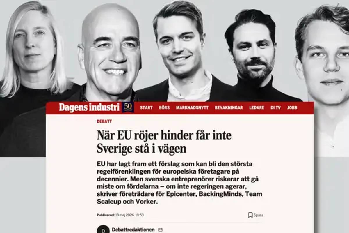 Vorker & Epicenter, debattartikel i Sveriges främsta näringslivstidning