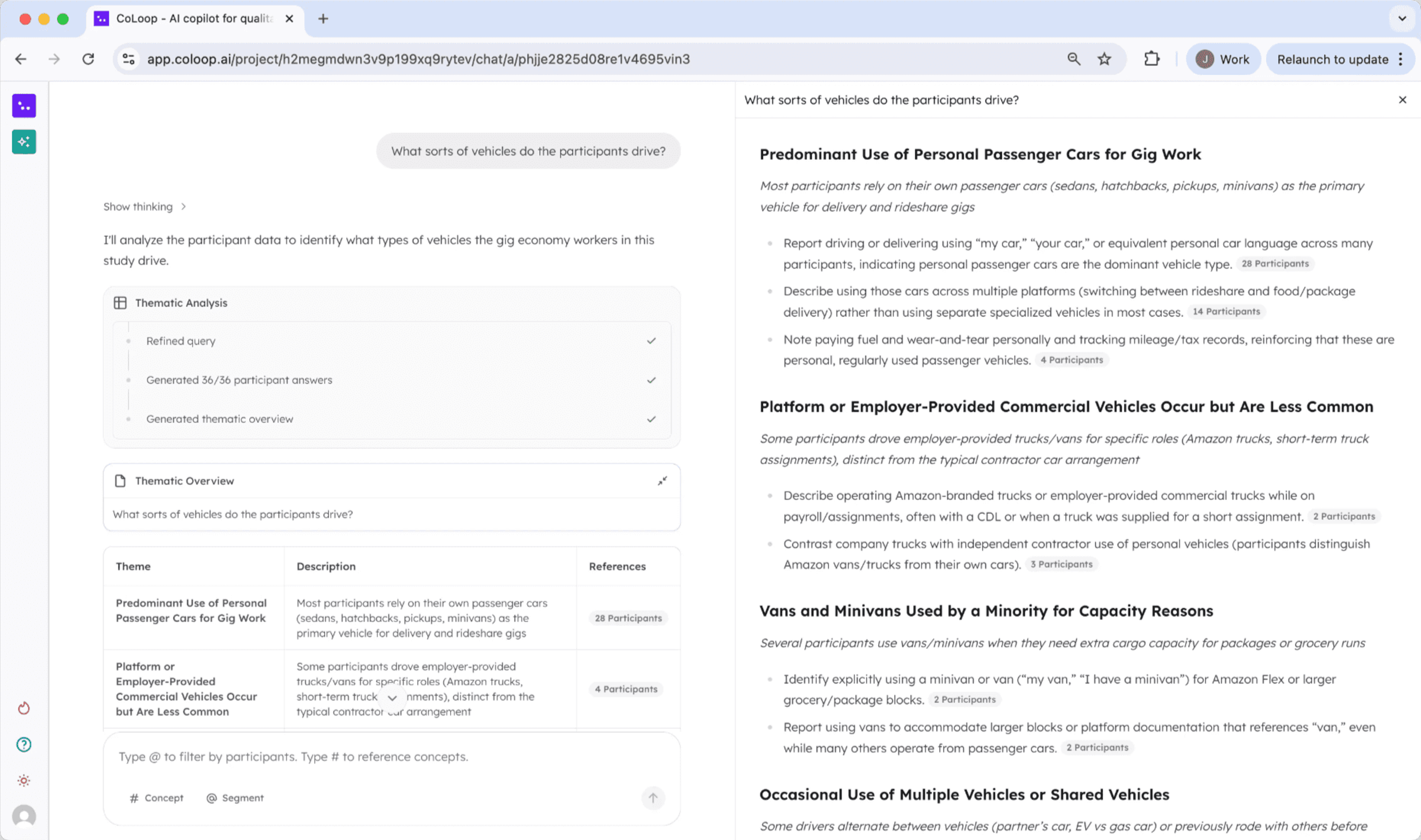 Image in “Introducing Chat 2.0 Beta”, under “Thematic Analysis”