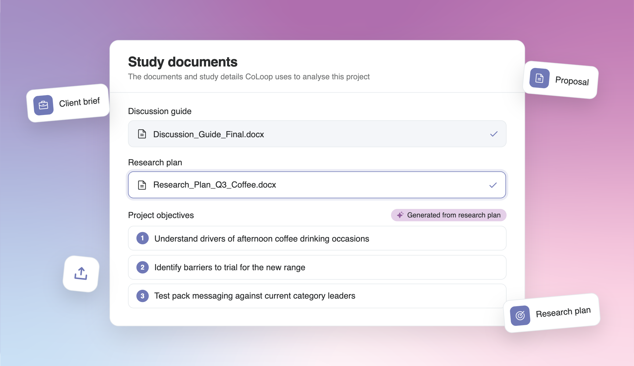 research plan upload