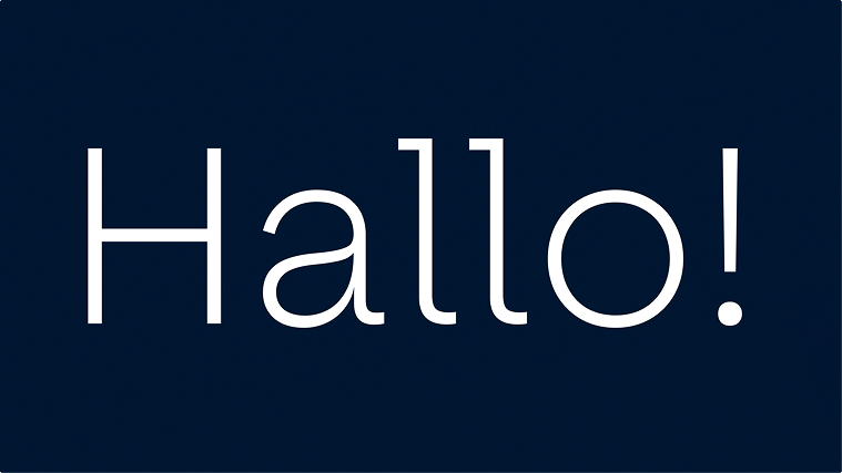 Hello in HUK Sans