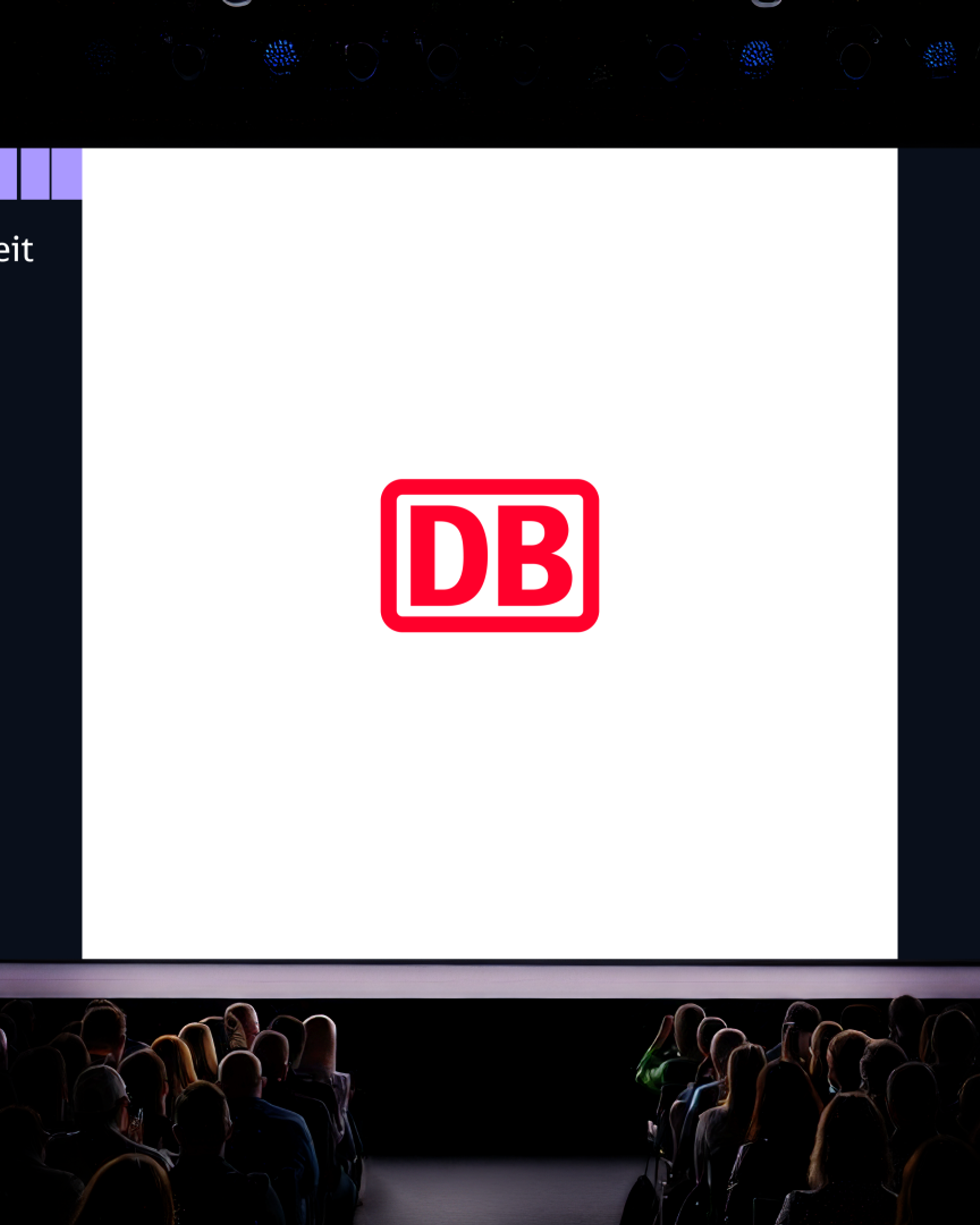 Deutsche Bahn presentation: overall score 78, punctuality +3.4%, green power in traction mix +2.4%