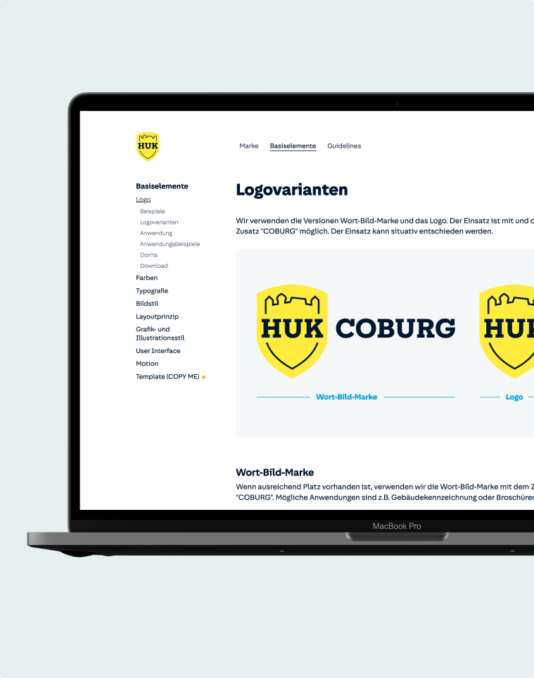 Ein Laptop das das Dashboard des Brandportals zeigt