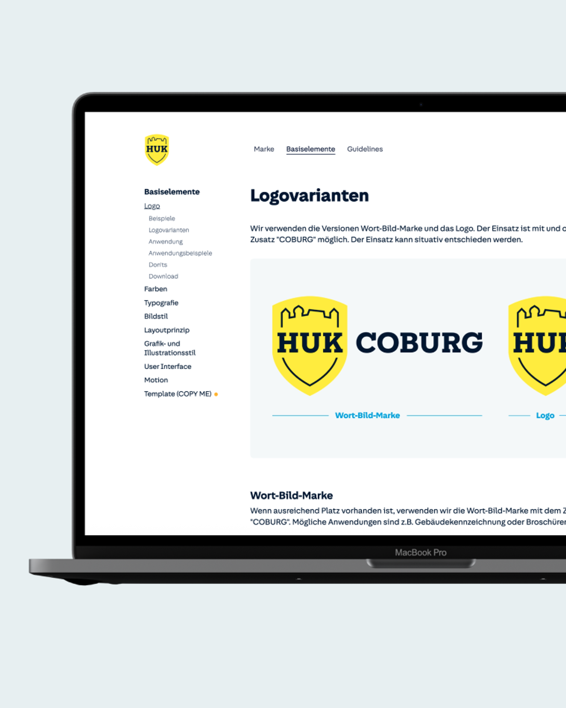Ein Laptop das das Dashboard des Brandportals zeigt