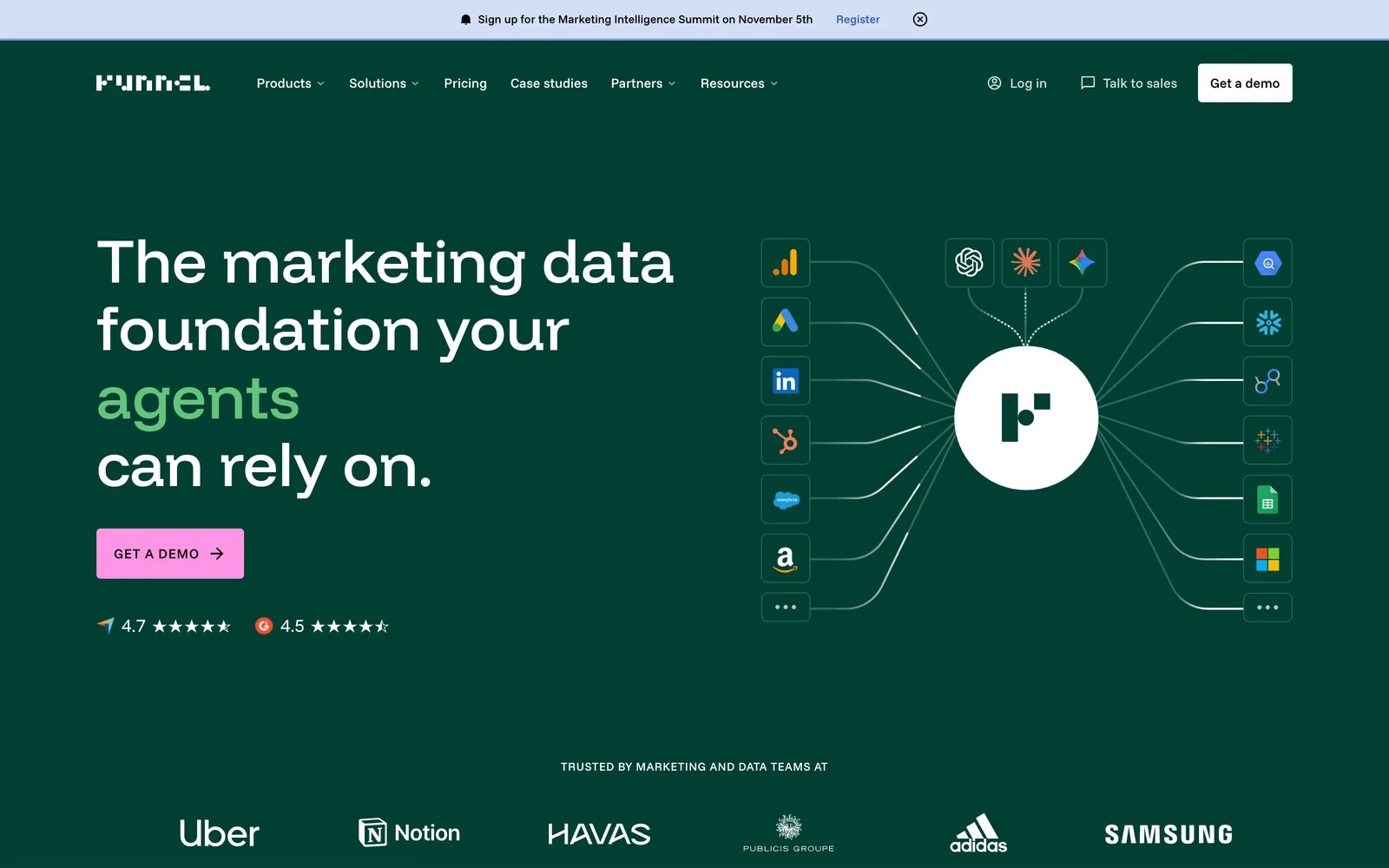 Funnel homepage