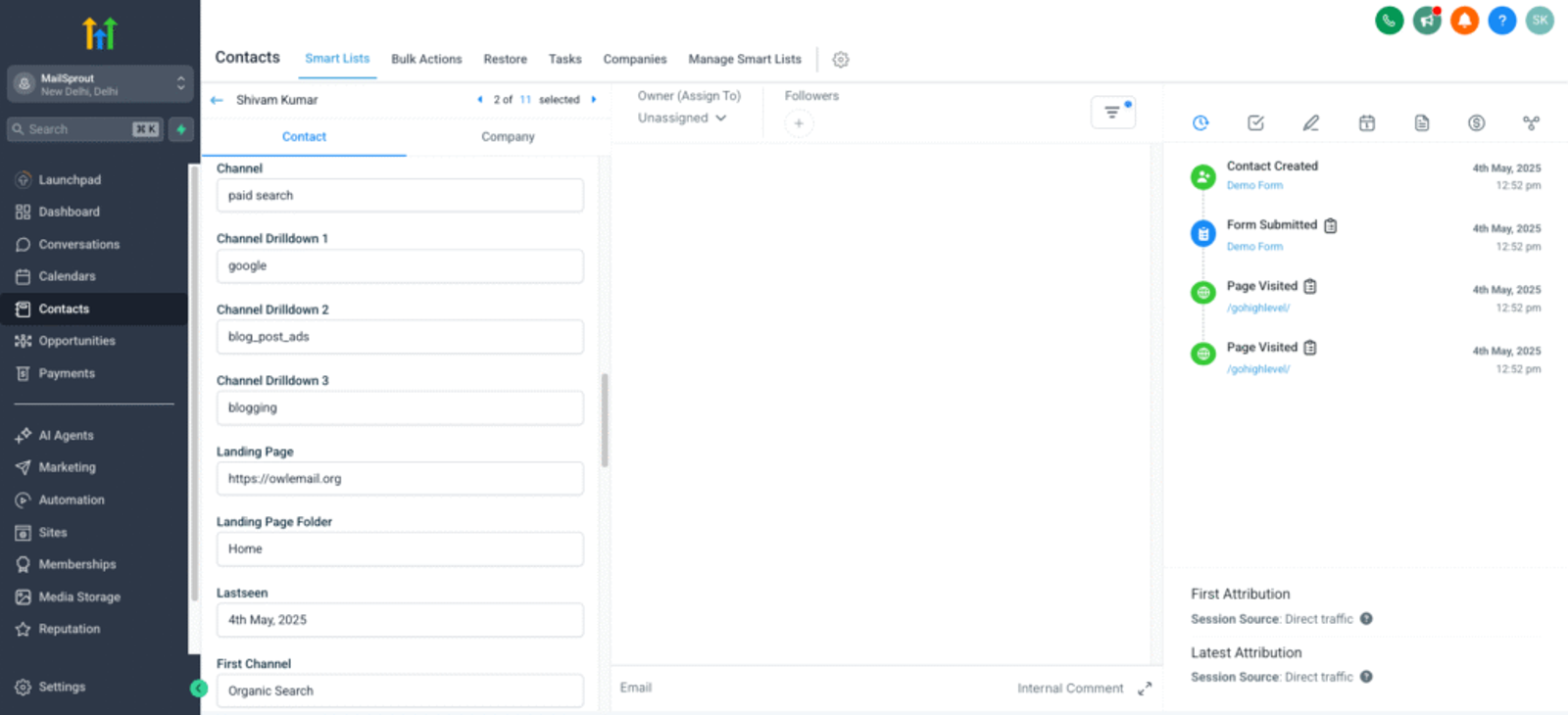 GoHighLevel UTM Capture