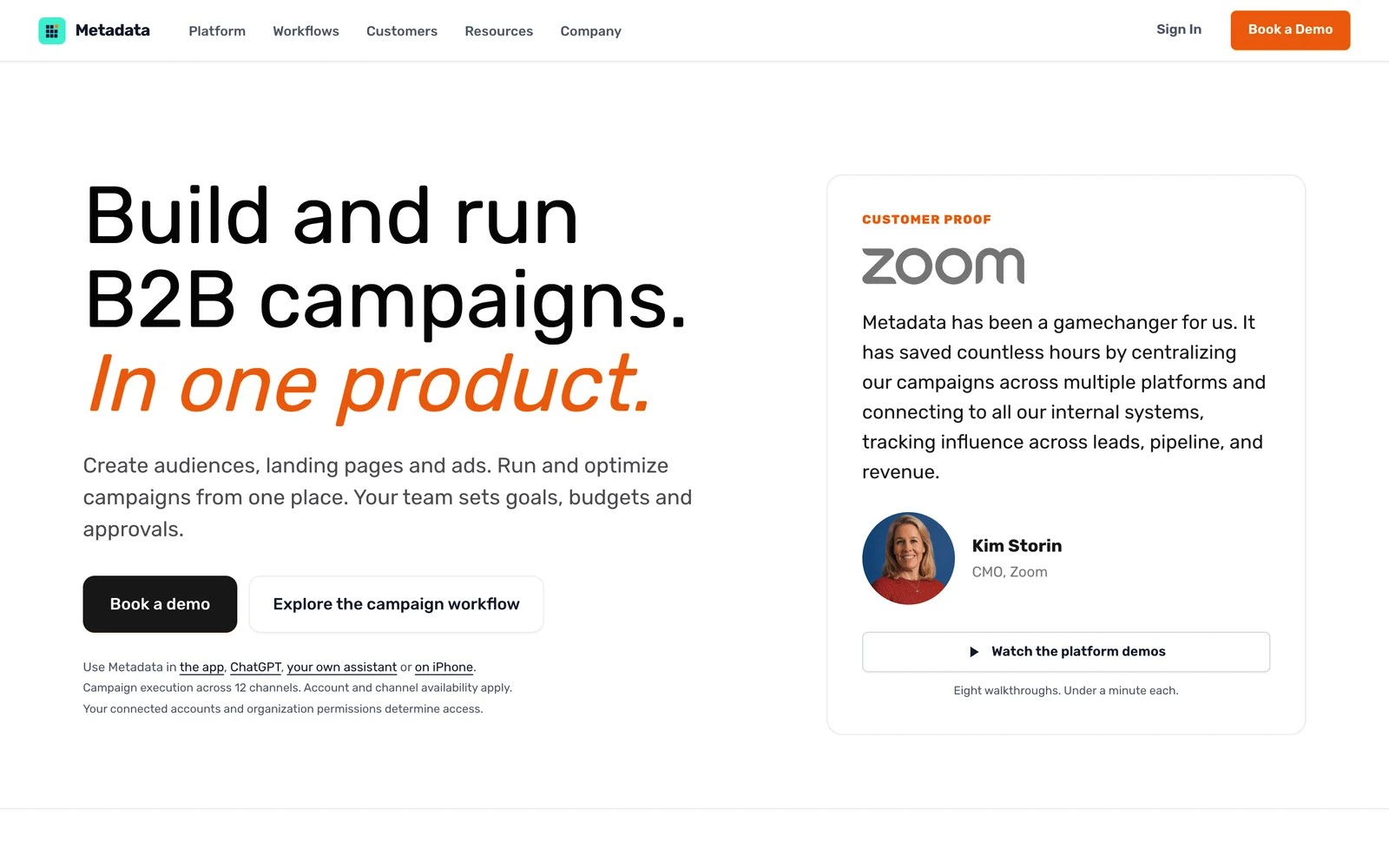 Metadata homepage