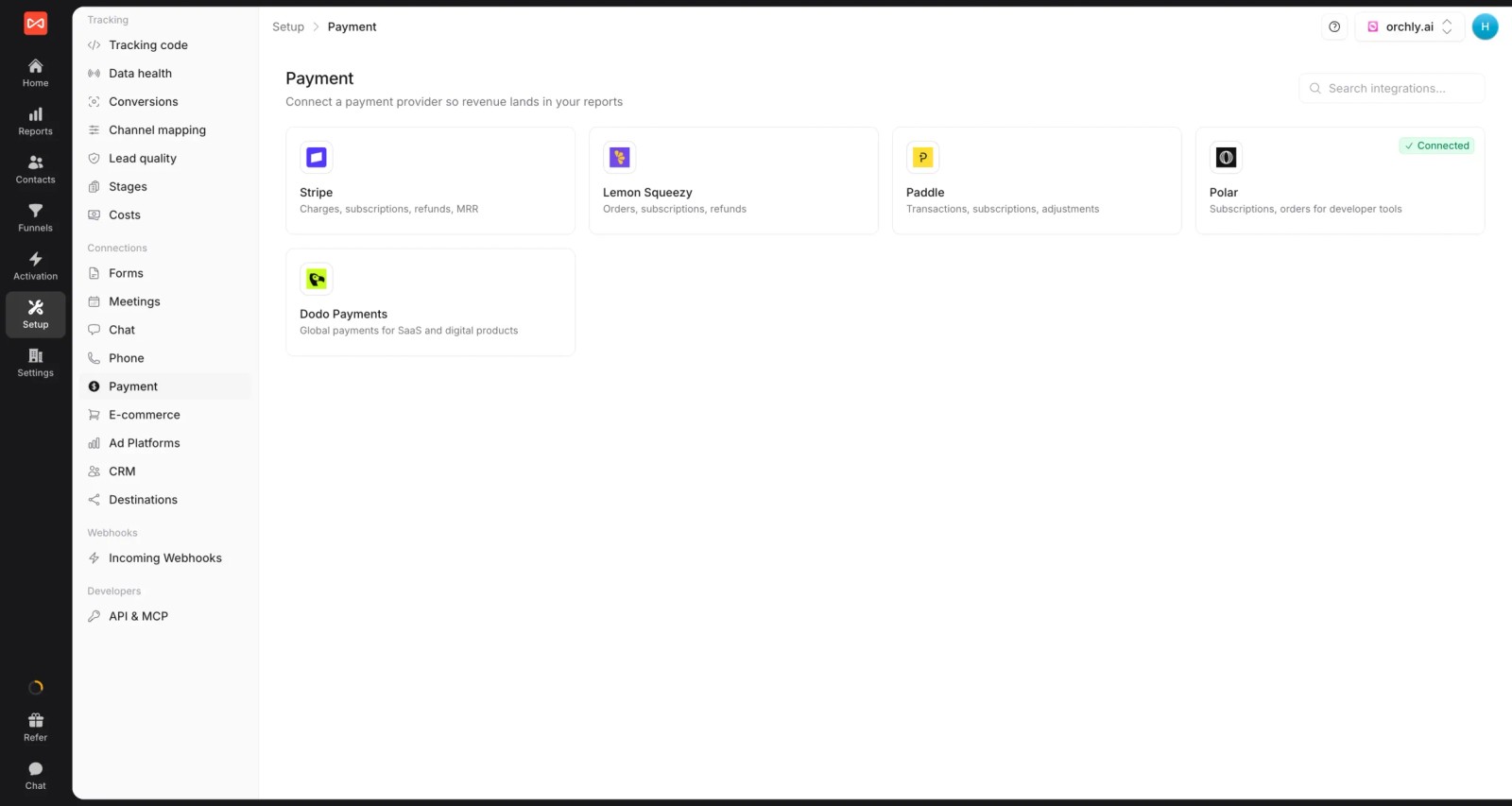 SourceLoop payment providers setup