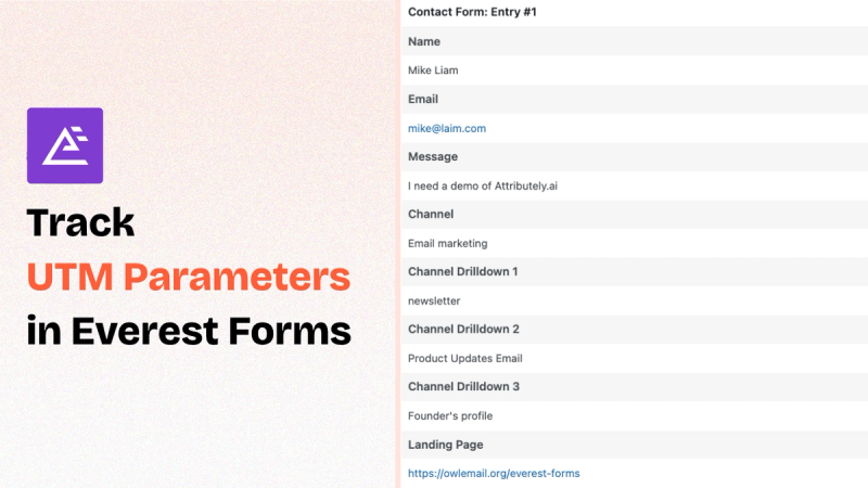 Everest forms UTM parameters Tracking