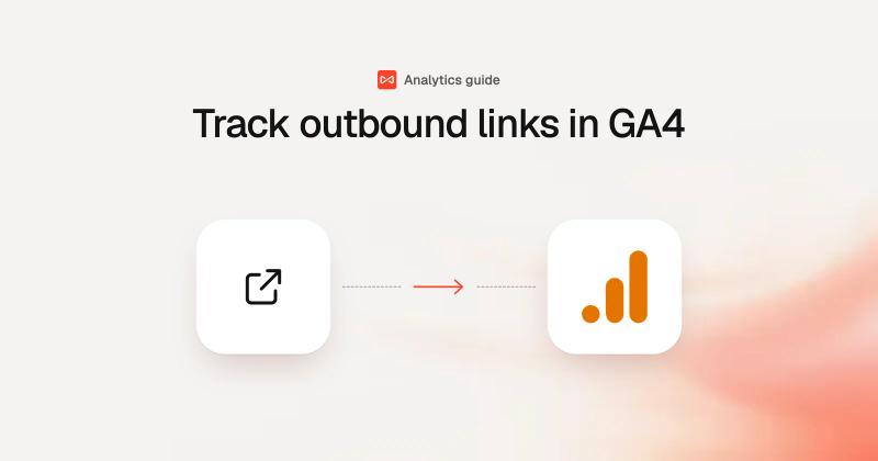 Track outbound links in GA4: SourceLoop blog cover illustration