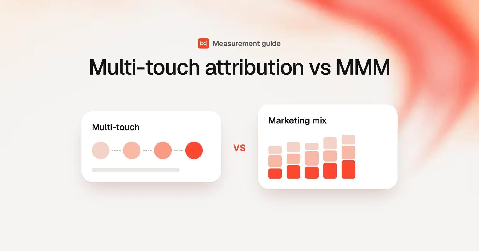 Multi-touch attribution vs MMM: SourceLoop blog cover illustration