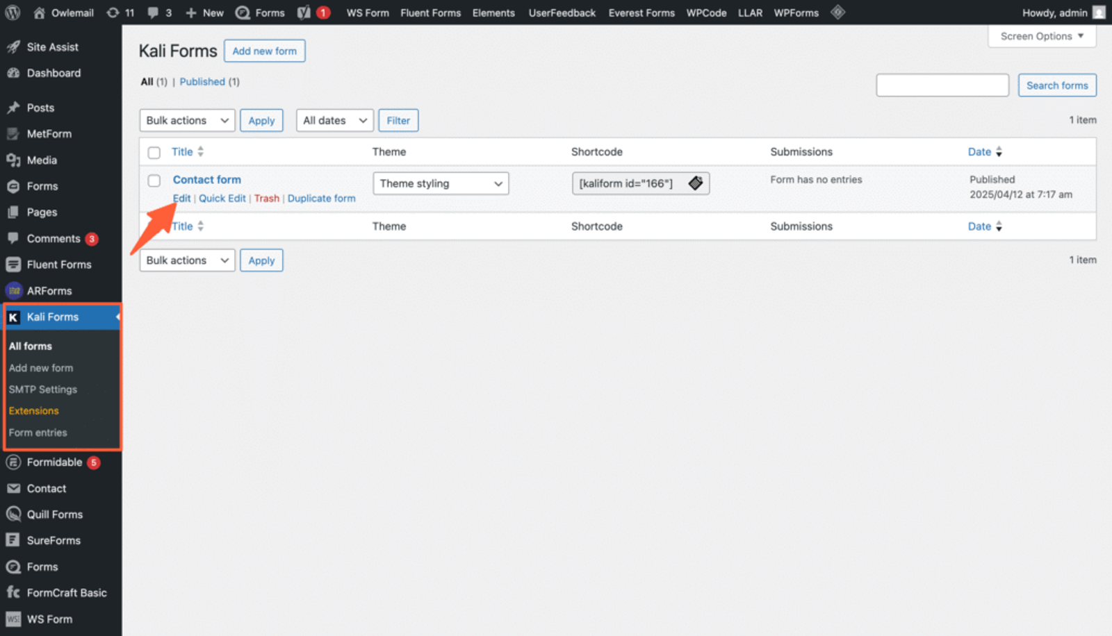 open kaliform
