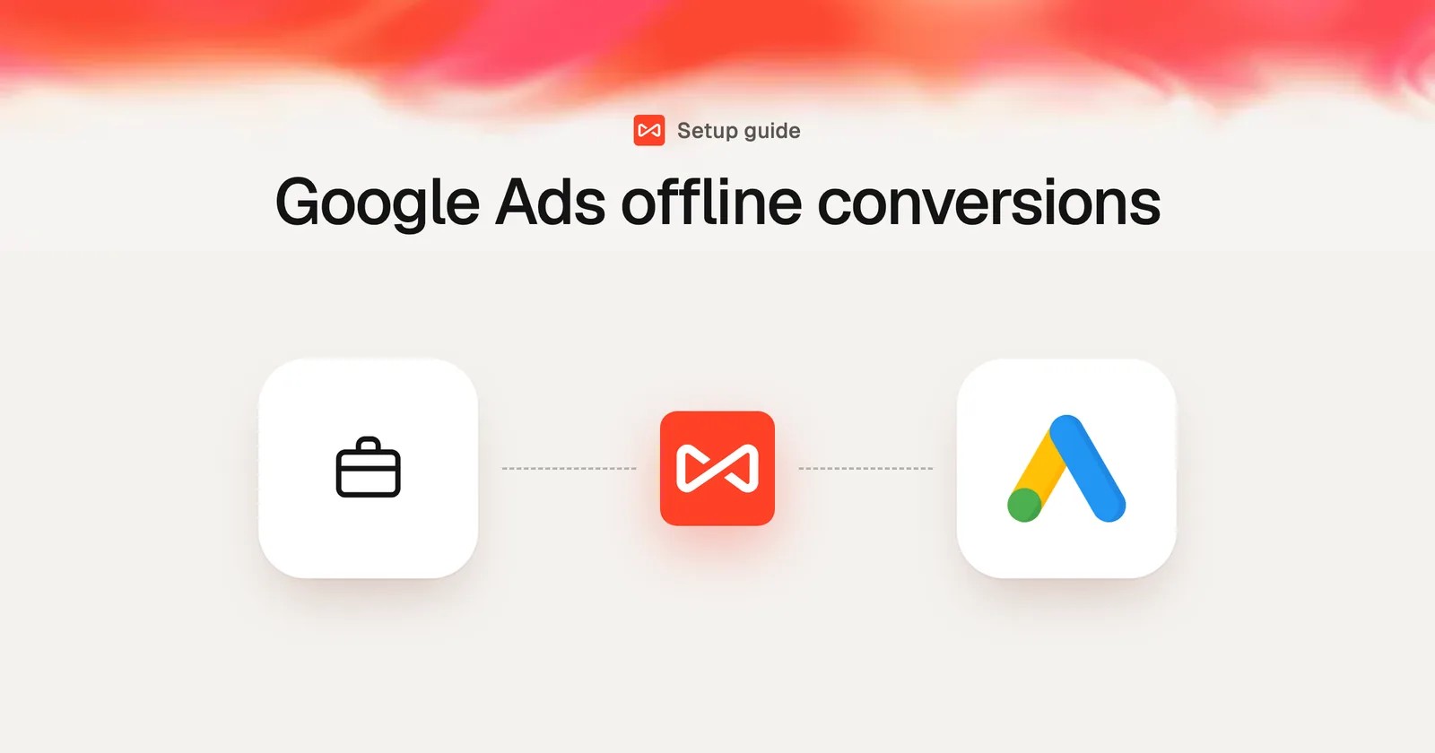 Google Ads offline conversions: SourceLoop blog cover illustration