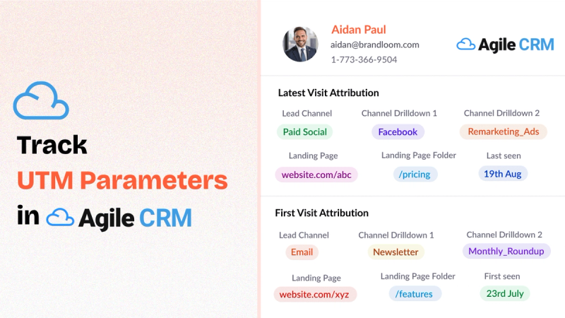Agile CRM utm tracking