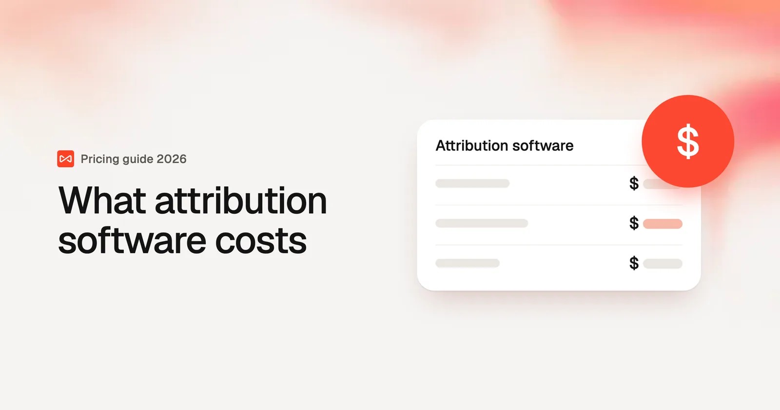 What attribution software costs: SourceLoop blog cover illustration