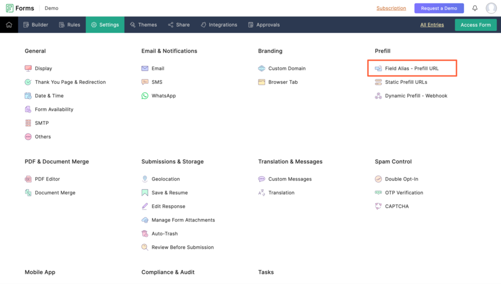 Add field Alias in Zoho Forms UTM tracking