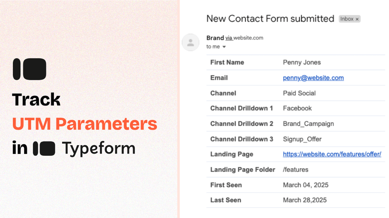 Typeform Utm tracking