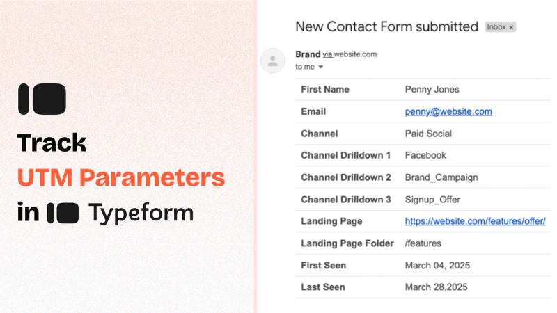 Typeform Utm tracking