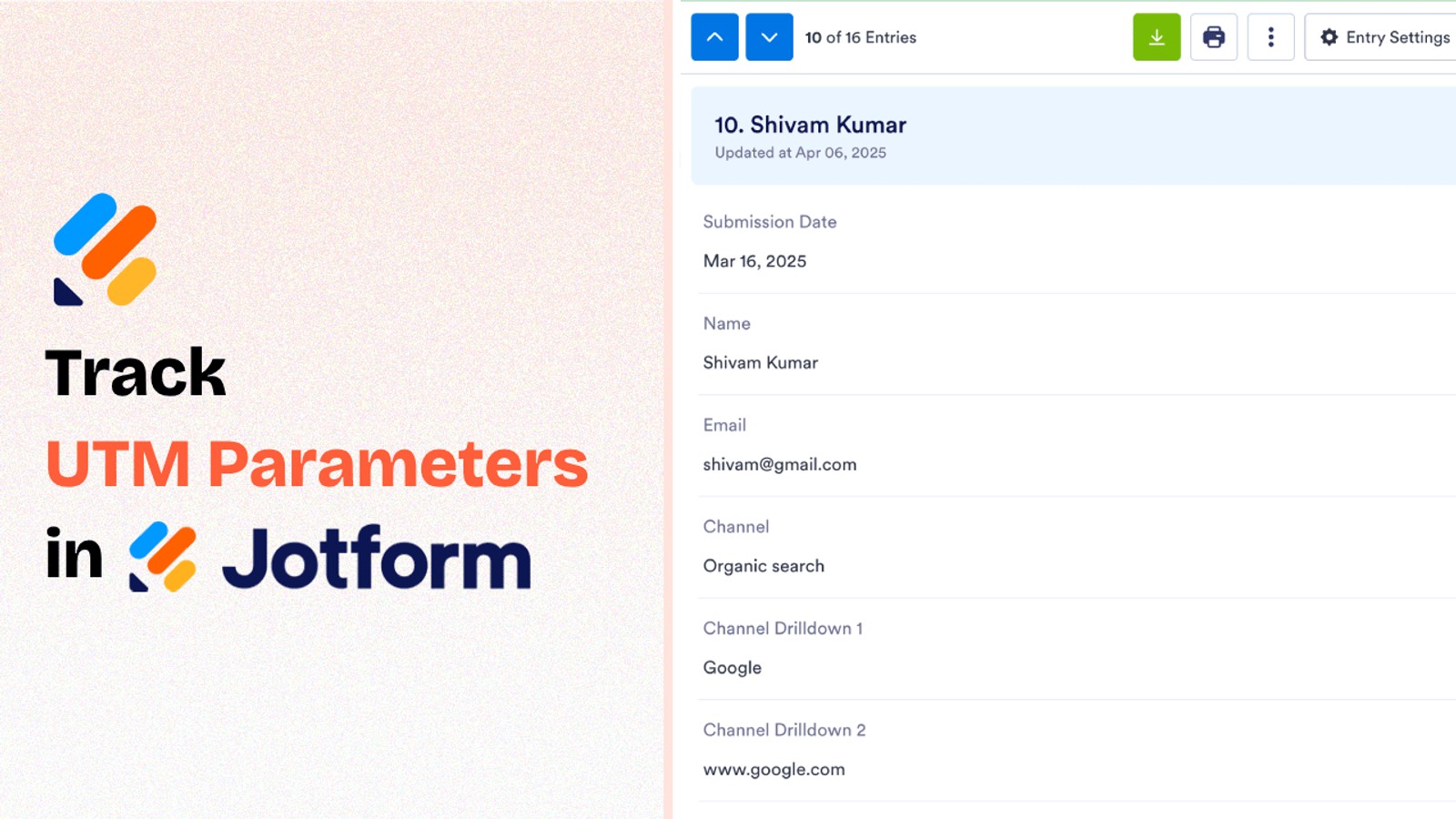 Jotform utm tracking