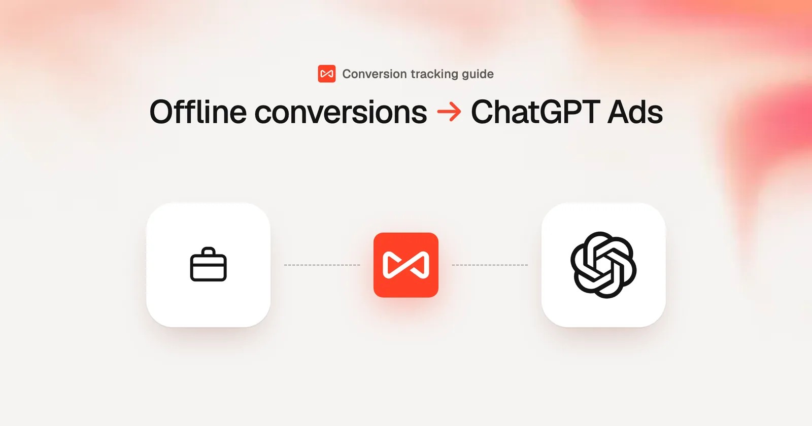 Offline conversions to ChatGPT Ads: SourceLoop blog cover illustration