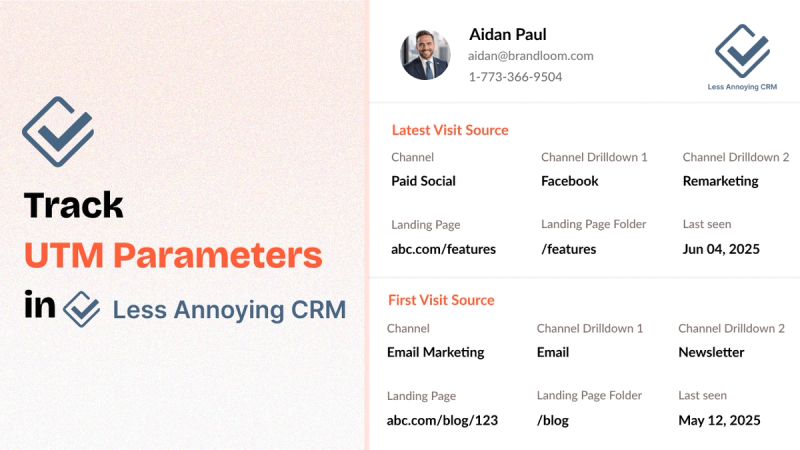 Less Annoying CRM utm tracking