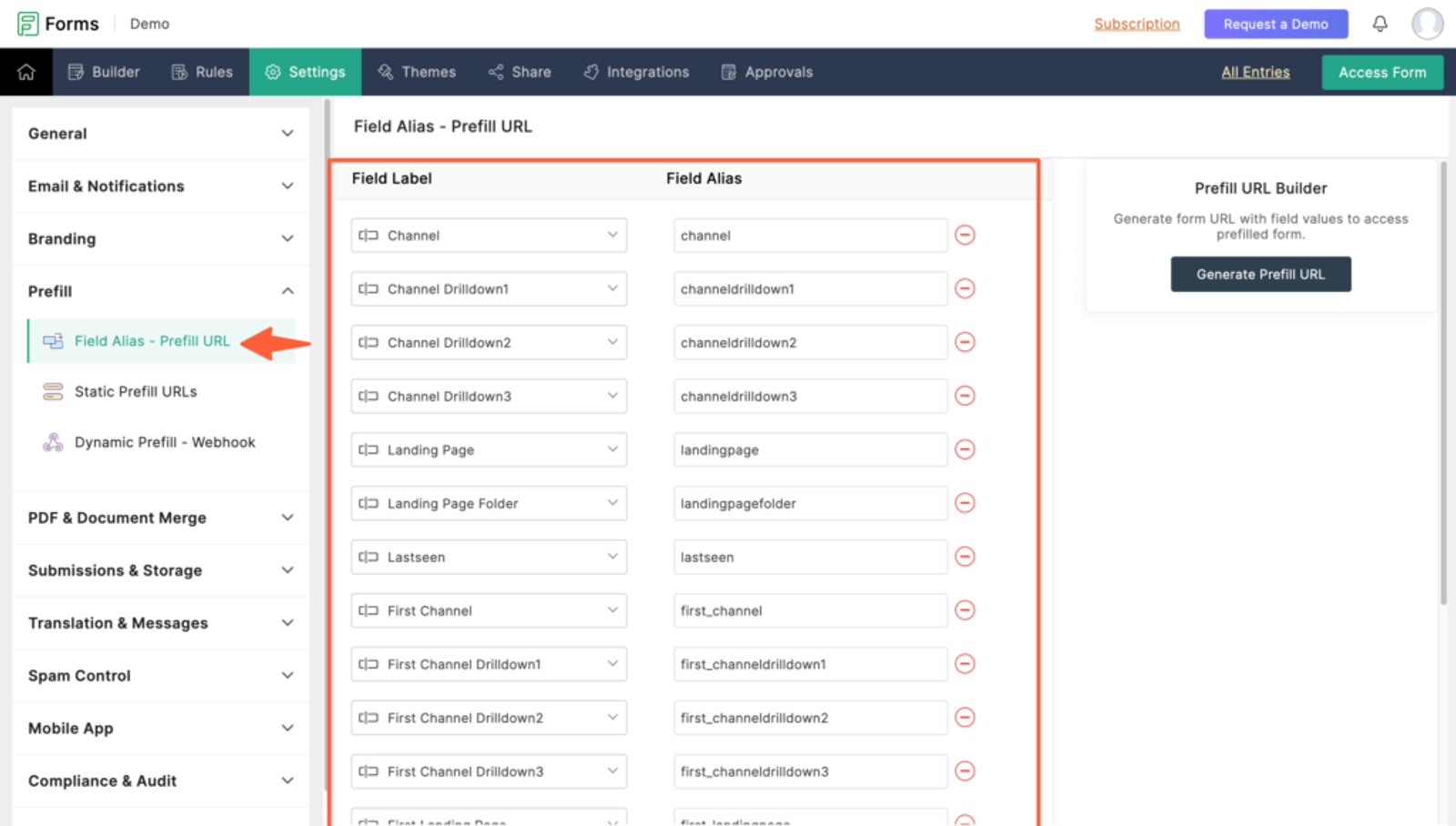 Zoho Forms UTM tracking