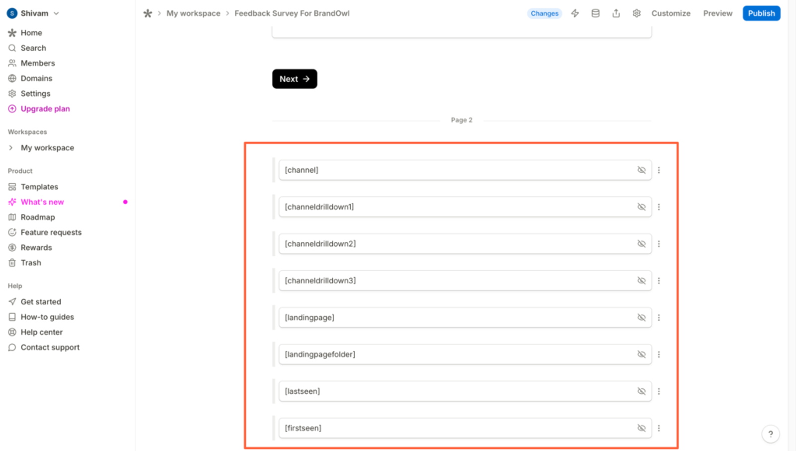 Tally Forms UTM tracking