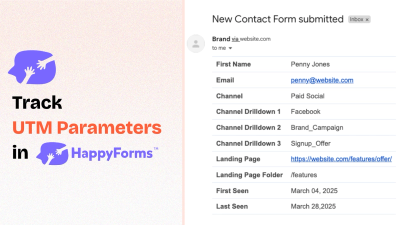Happyforms UTM tracking