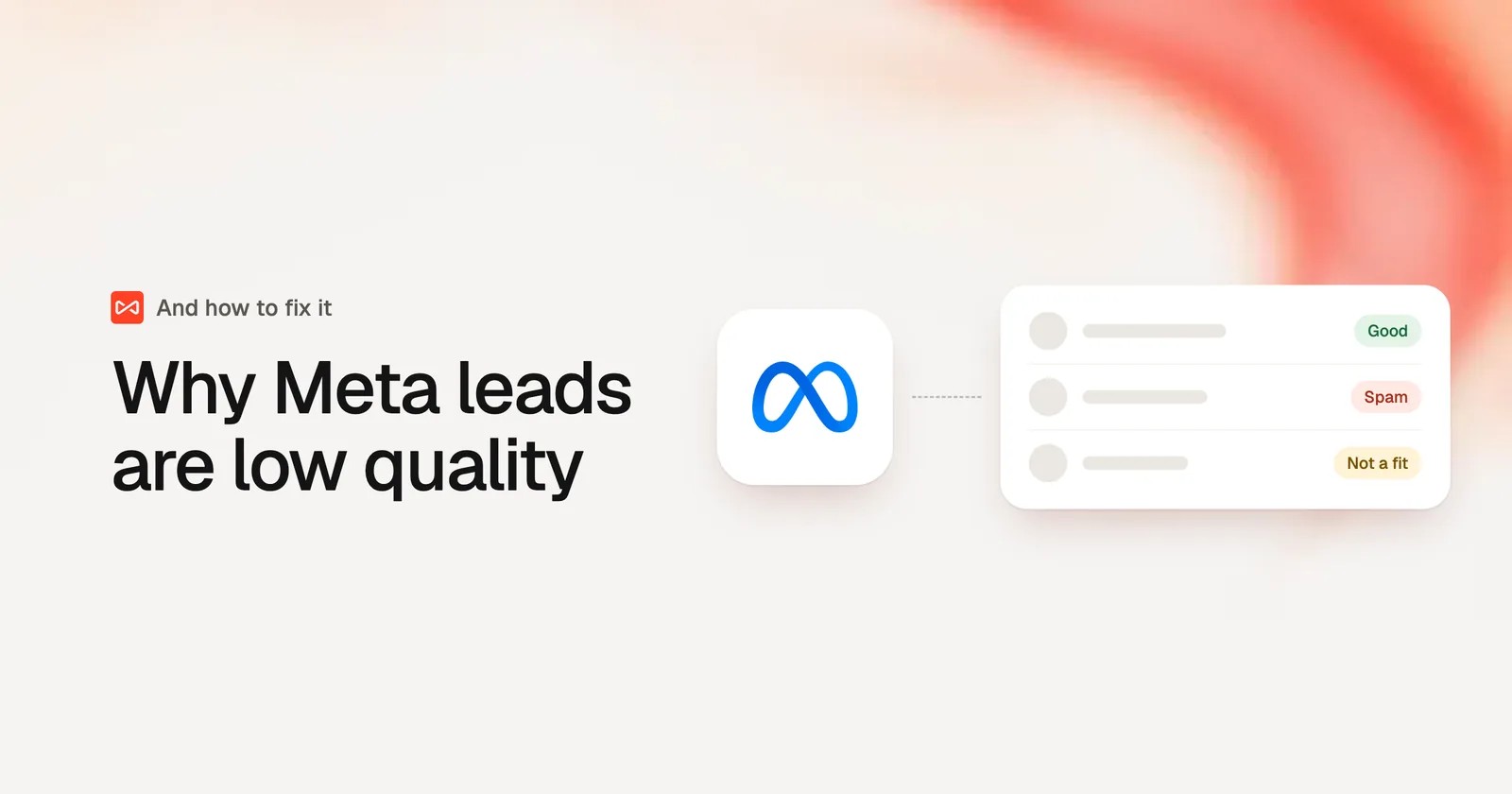 Why Meta leads are low quality: SourceLoop blog cover illustration