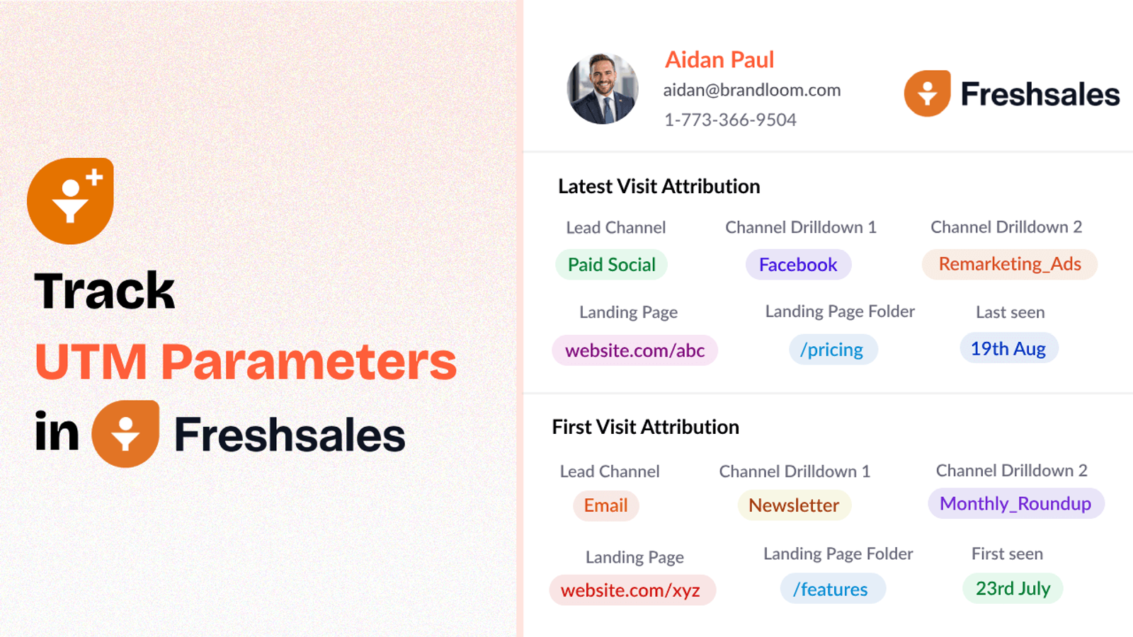 Freshsales CRM UTM tracking
