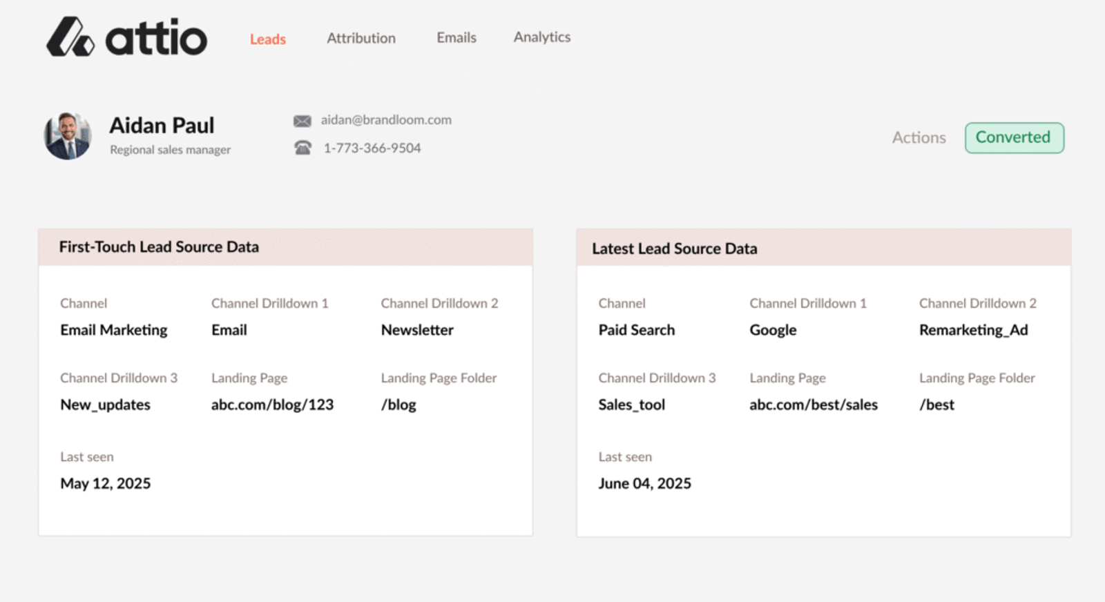 Attio utm parameters tracking