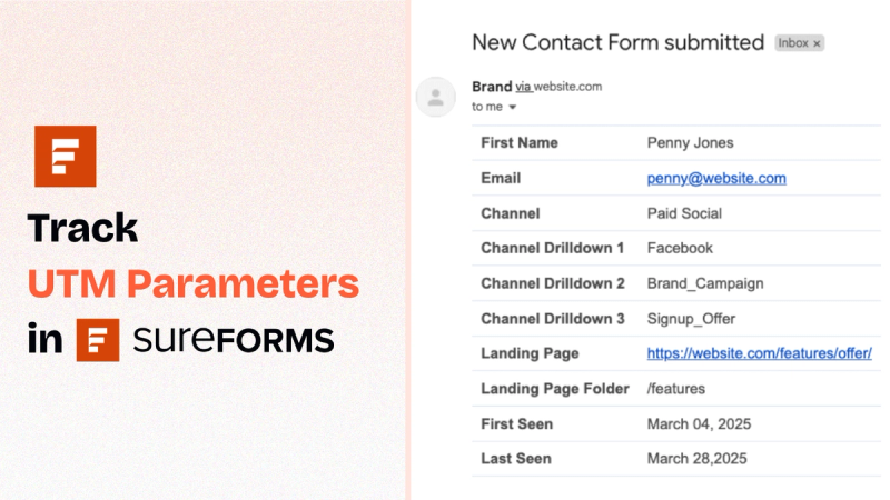 Sureforms UTM tracking