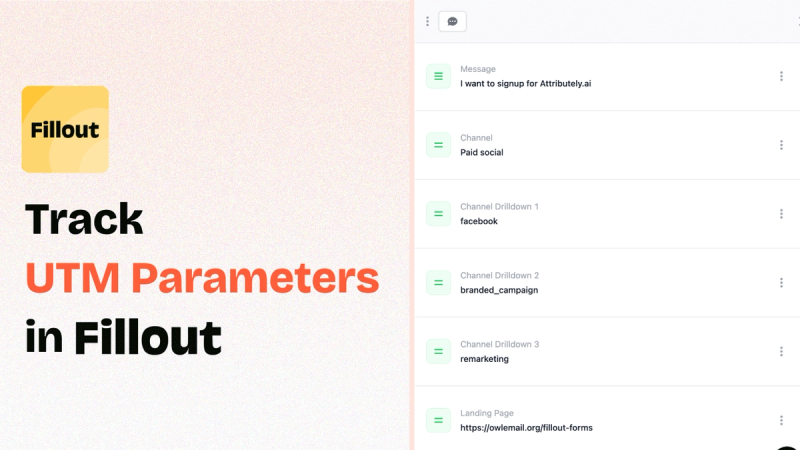 fillout forms utm tracking