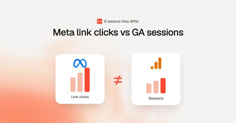 Meta link clicks vs GA sessions: SourceLoop blog cover illustration