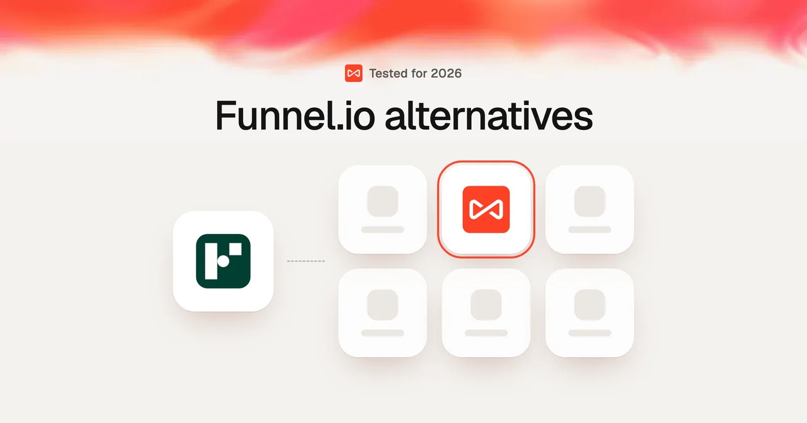 Funnel.io alternatives: SourceLoop blog cover illustration