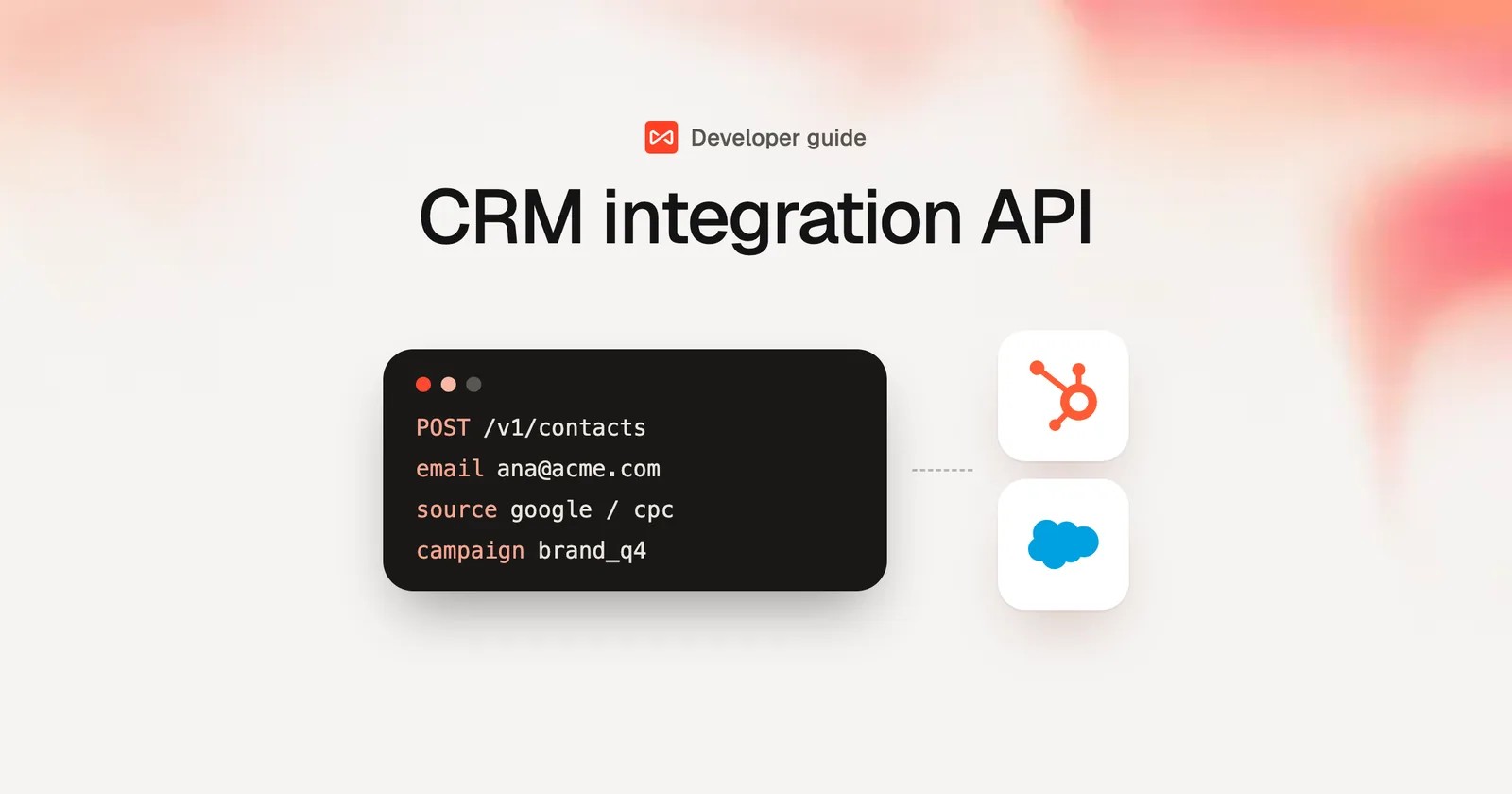 CRM integration API: SourceLoop blog cover illustration