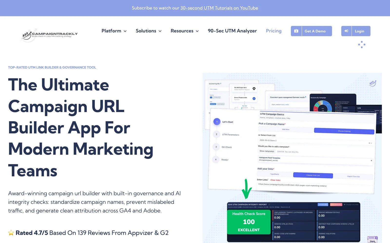CampaignTrackly homepage