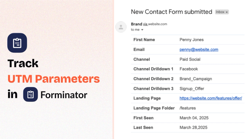 Forminator Forms UTM tracking