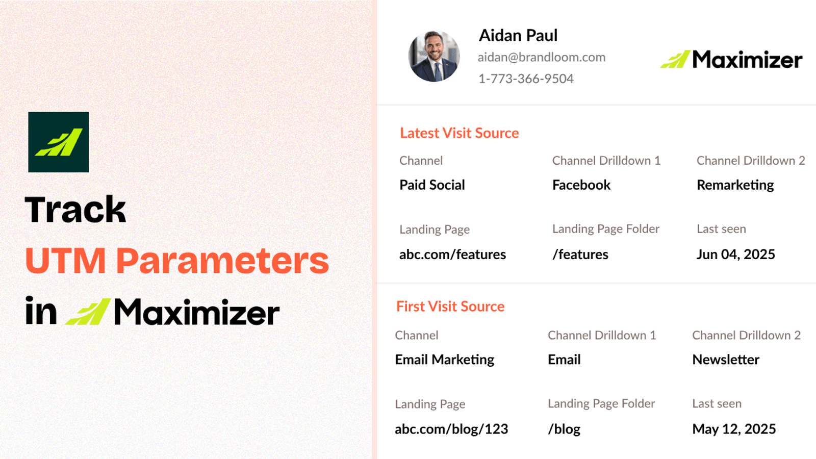 Maximizer crm utm tracking