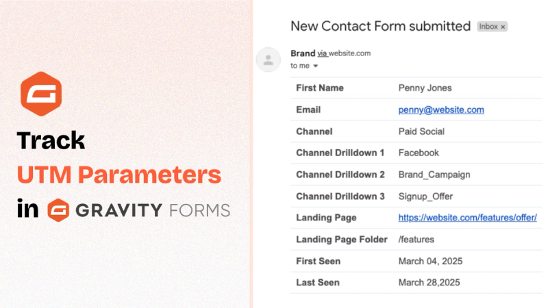 Gravity forms utm tracking