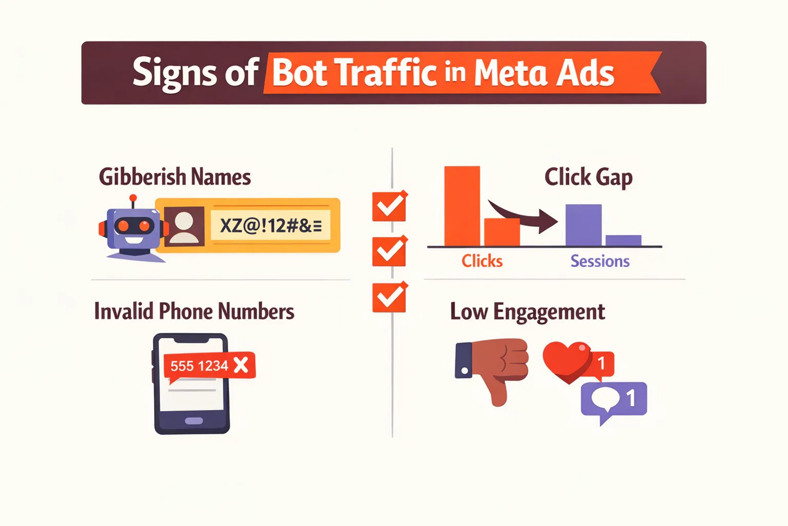 How to identify bot traffic and fake leads in Meta ads campaigns