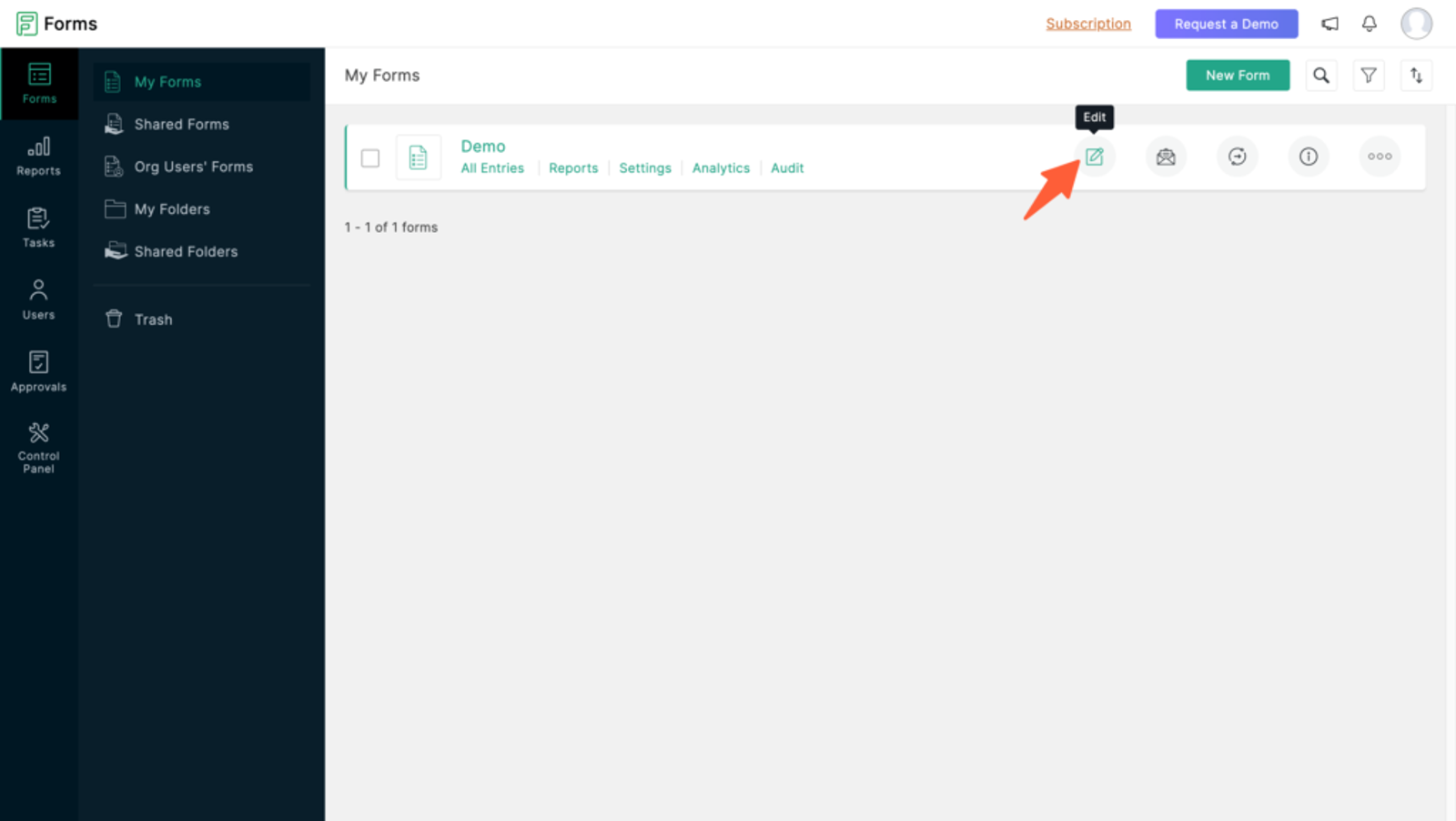 Edit zoho forms to configure UTM parameters